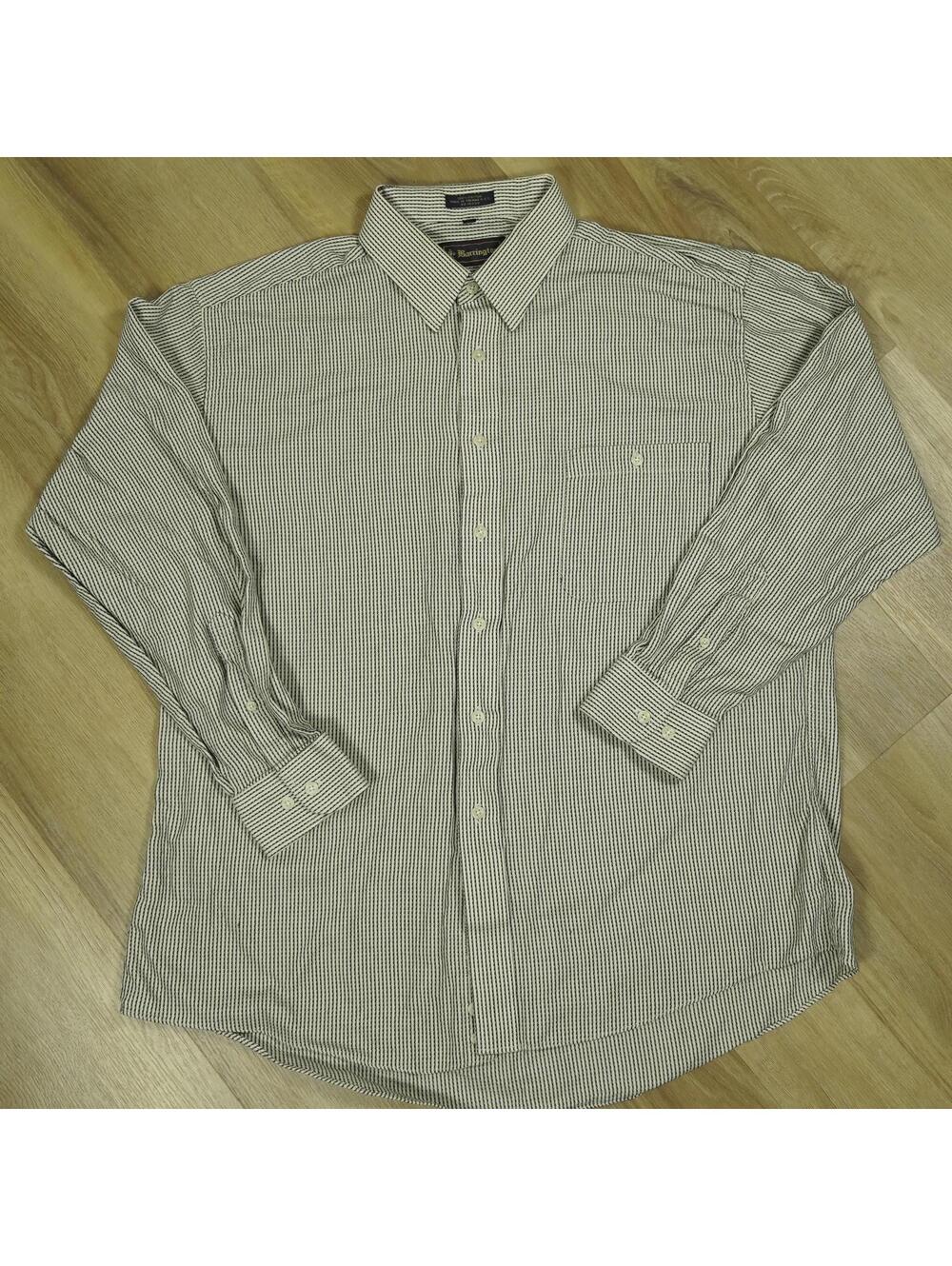 Vintage Barrington Long Sleeve Button-Up‎ Shirt 17.5 Collar Men's Preppy